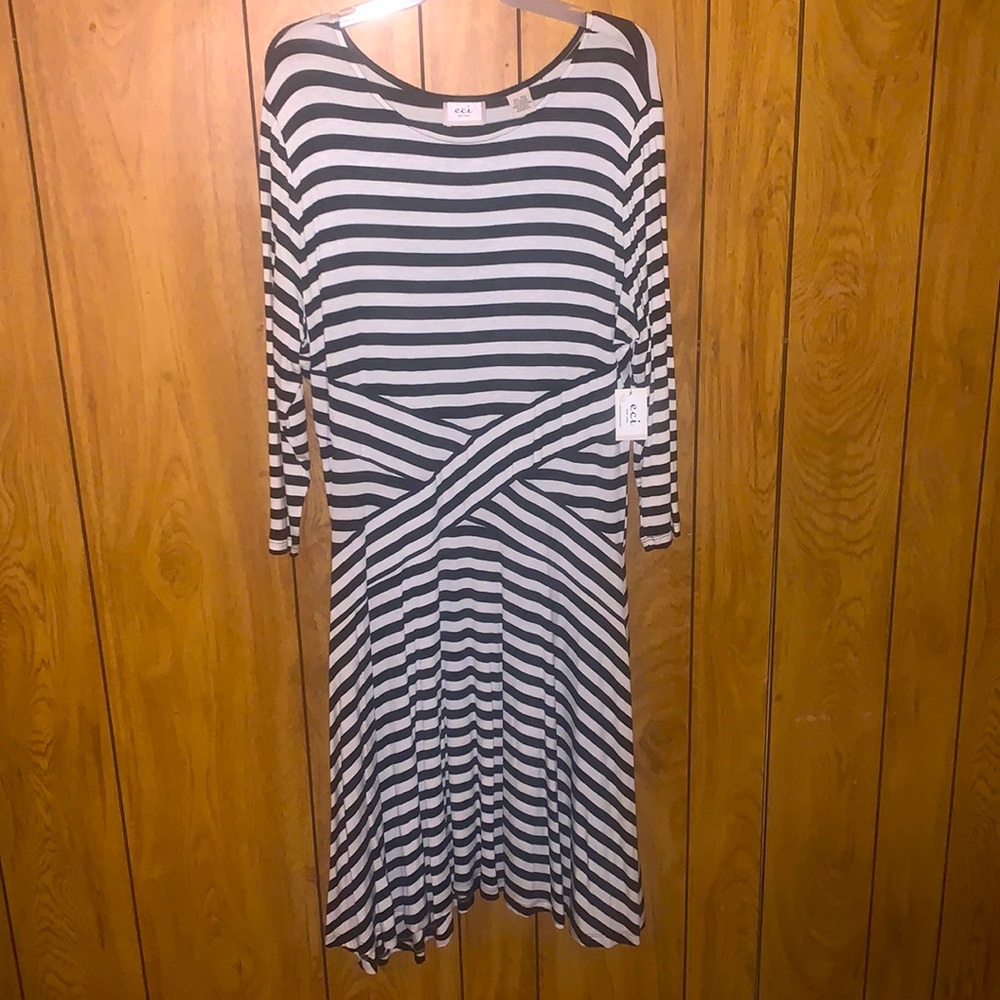 Black and white modern dress